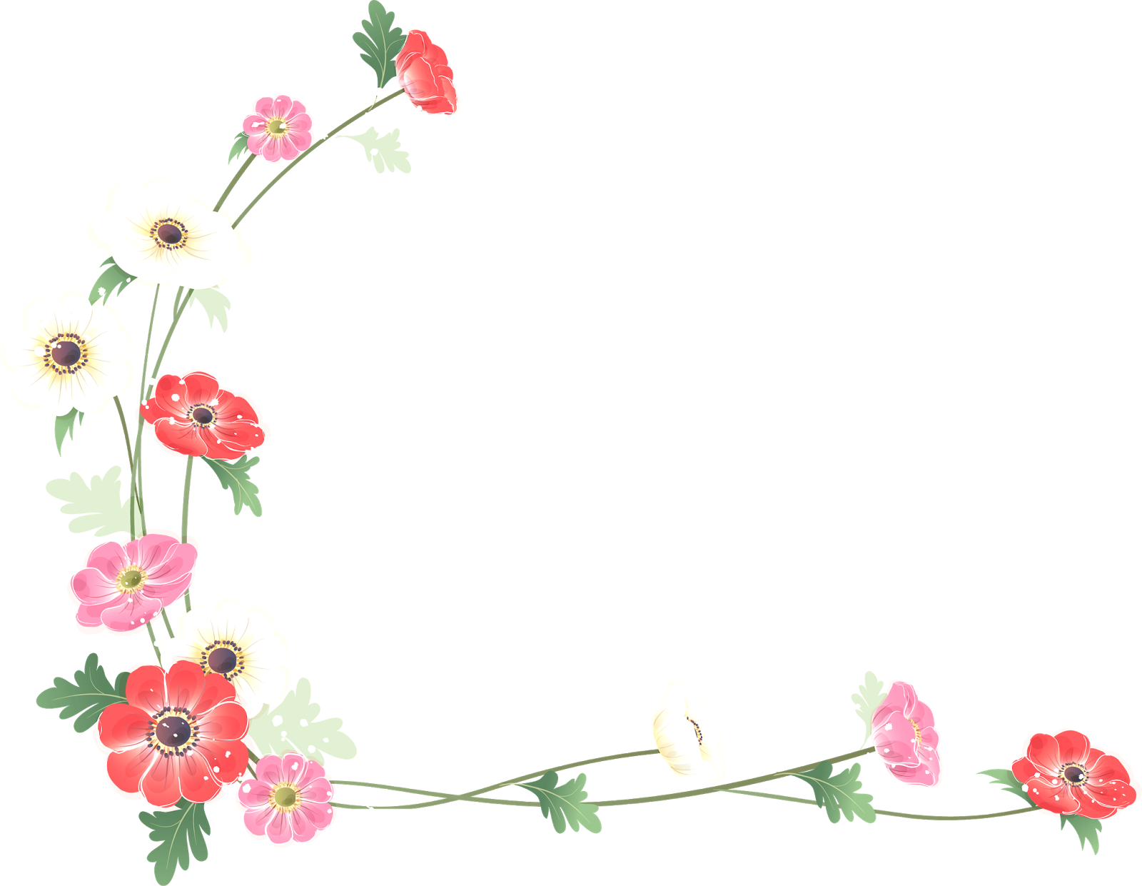 clipart border wildflower