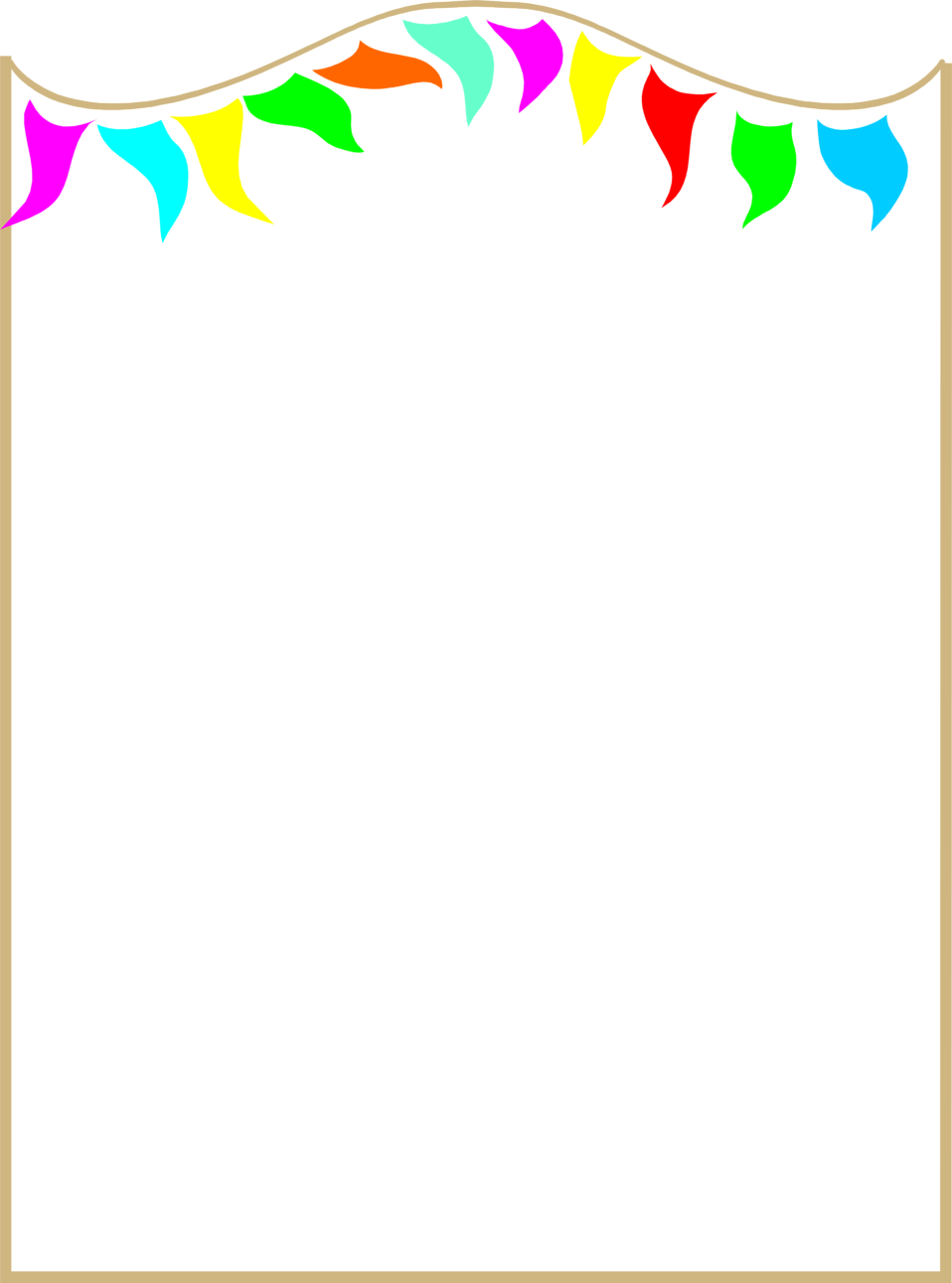 Illustration of a blank. Rainbow border png