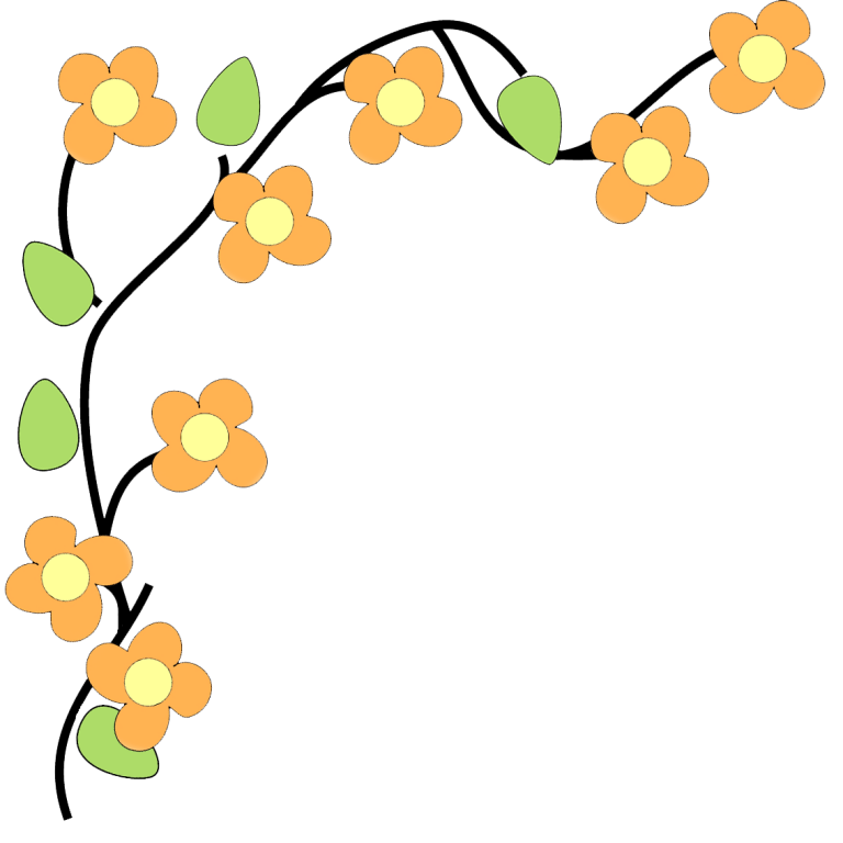 clipart flower corner