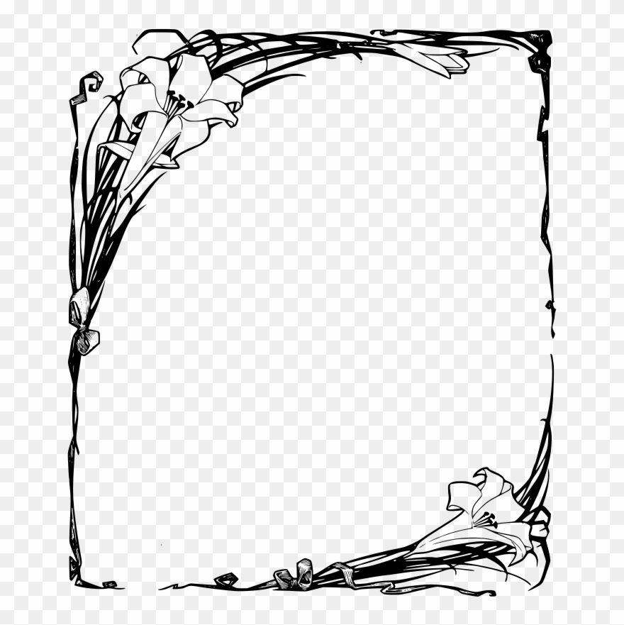 lily clipart frame