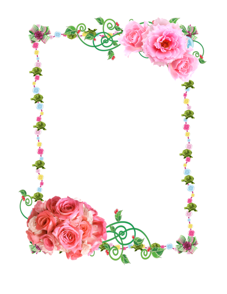 Paper borders and frames. Peony clipart frame
