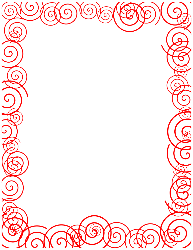 red clipart borders