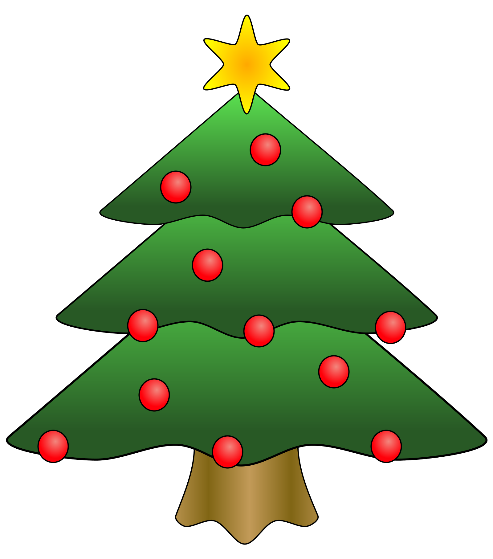Free christmas tree clip. Holly clipart symbol