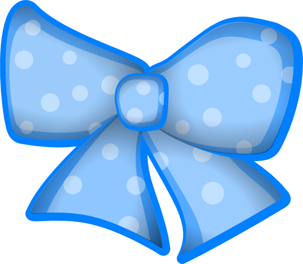 clipart bow blue