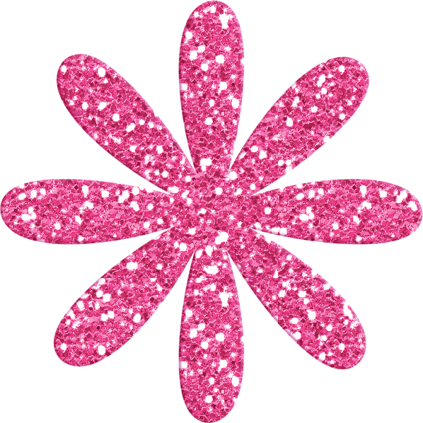 Pink flower clip art. Clipart rose glitter