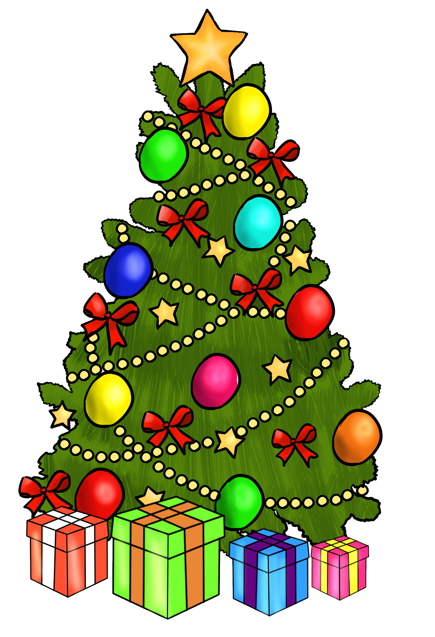 Clipart bow christmas tree decoration. This cute wreath clip