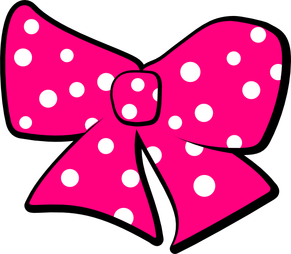 Clipart bow colorful bow. With polka dots clip