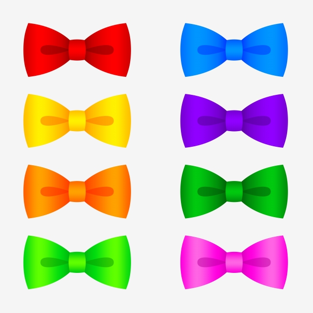 Gentleman bows collection . Clipart bow colorful bow