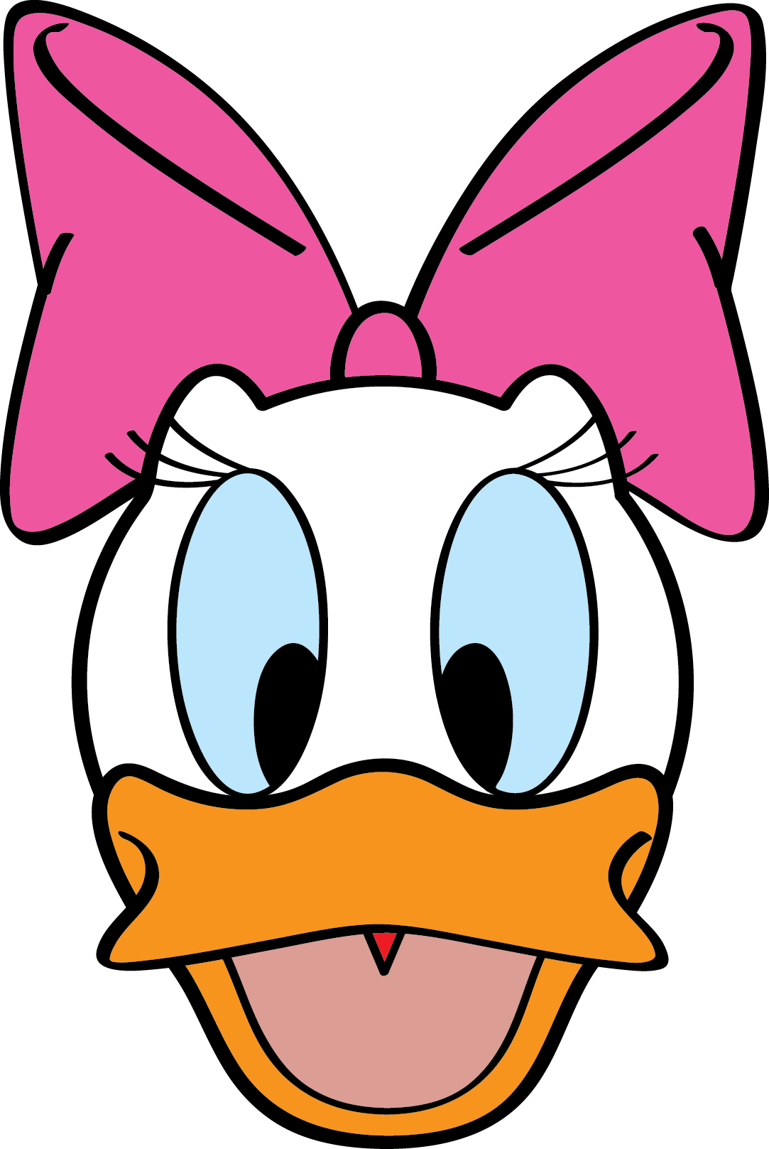 Daisy duck silhouette at. Daisies clipart face