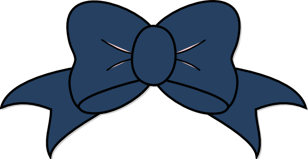 clipart bow dark blue