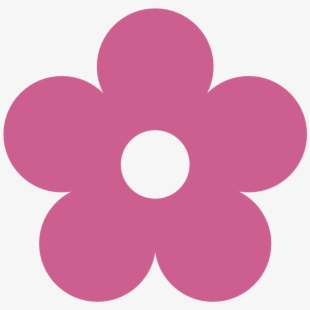 clipart bow dark pink flower