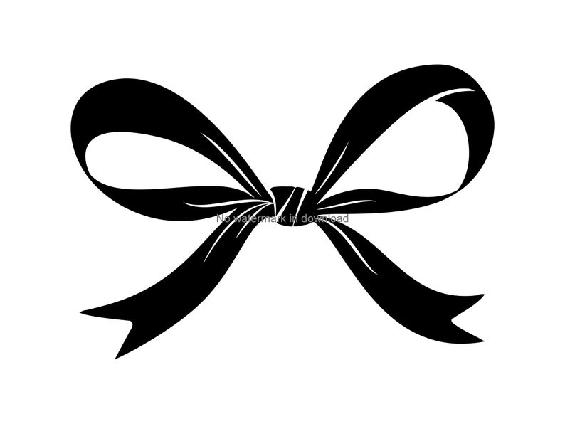 Clipart bow file. Svg cutting laser silhouette