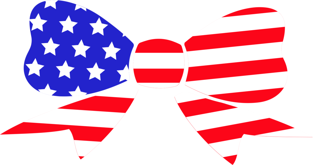 clipart bow flag american