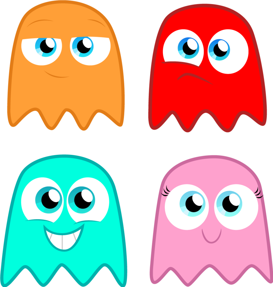 Clipart ghost little ghost. Pacman blue wallpaper the
