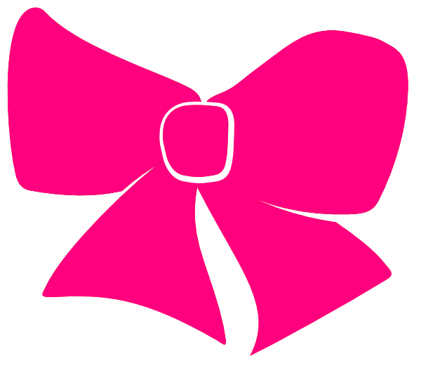 Hair bow silhouette at. Girly clipart ribbon