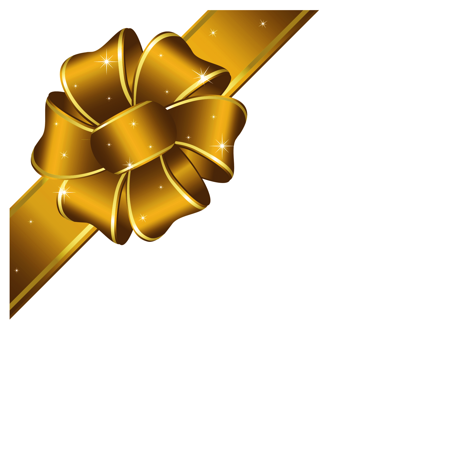 clipart bow gold