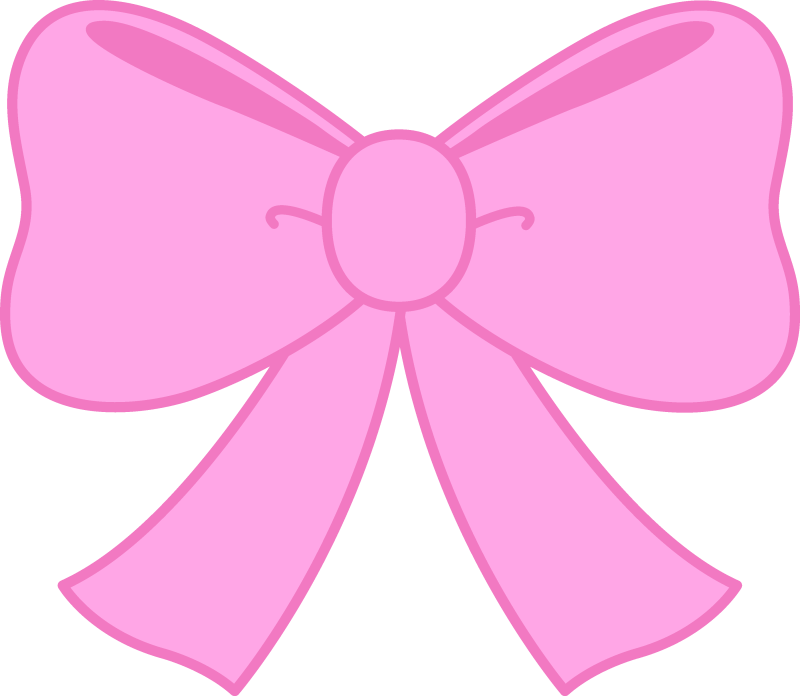 clipart bow light pink