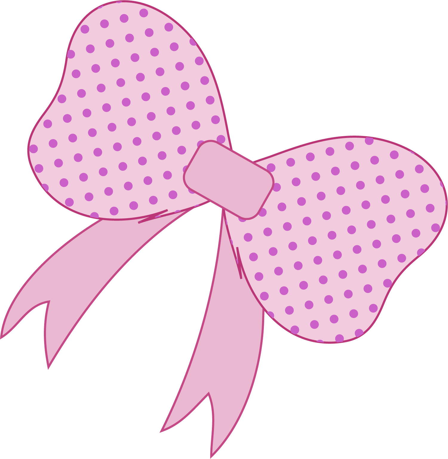 clipart bow light pink