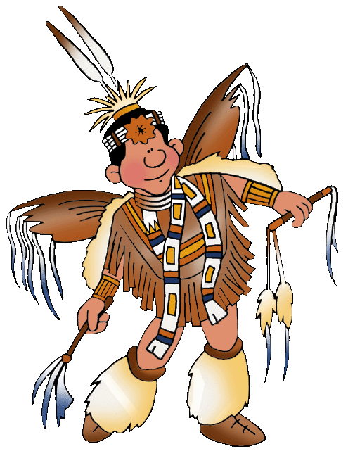 Plains indians beading painting. Clipart clothes native american