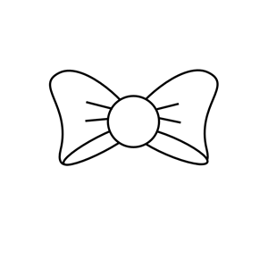 clipart bow outline