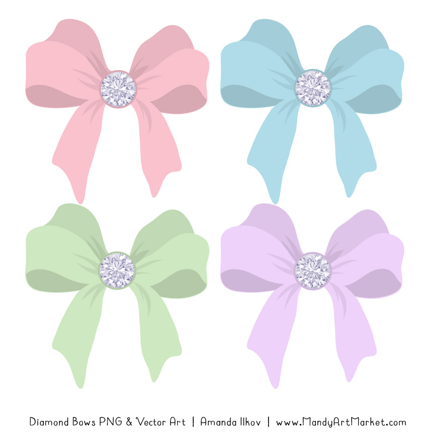 clipart bow pastel bow