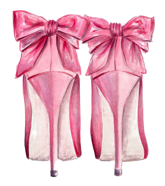 heels clipart bright pink