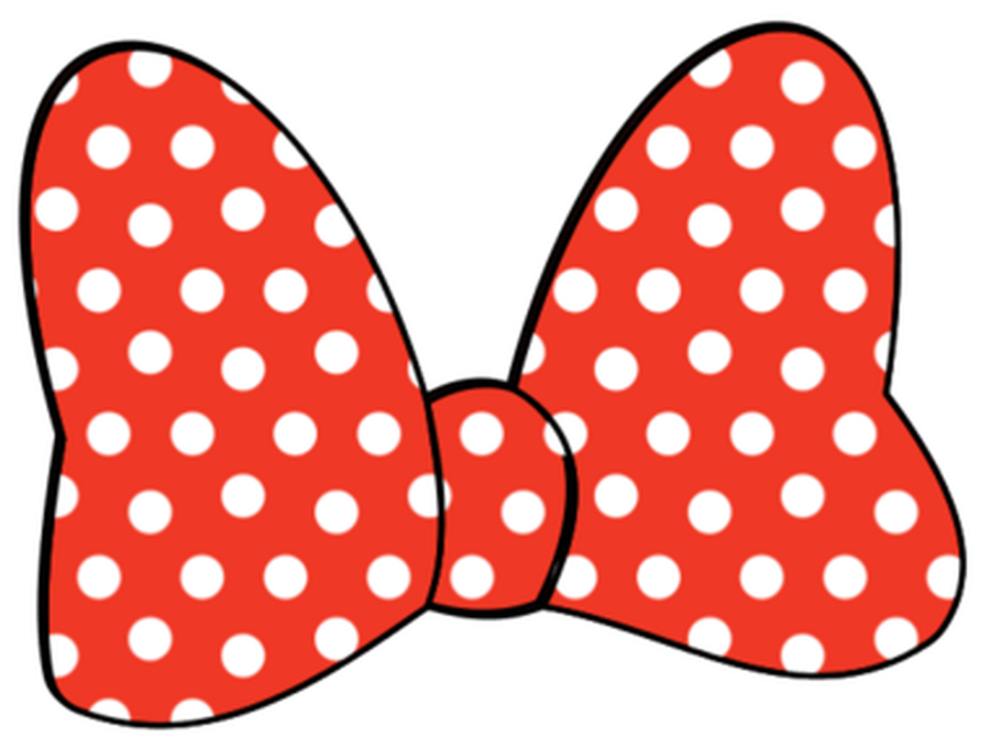 Minnie mouse bow clip. Swimsuit clipart red