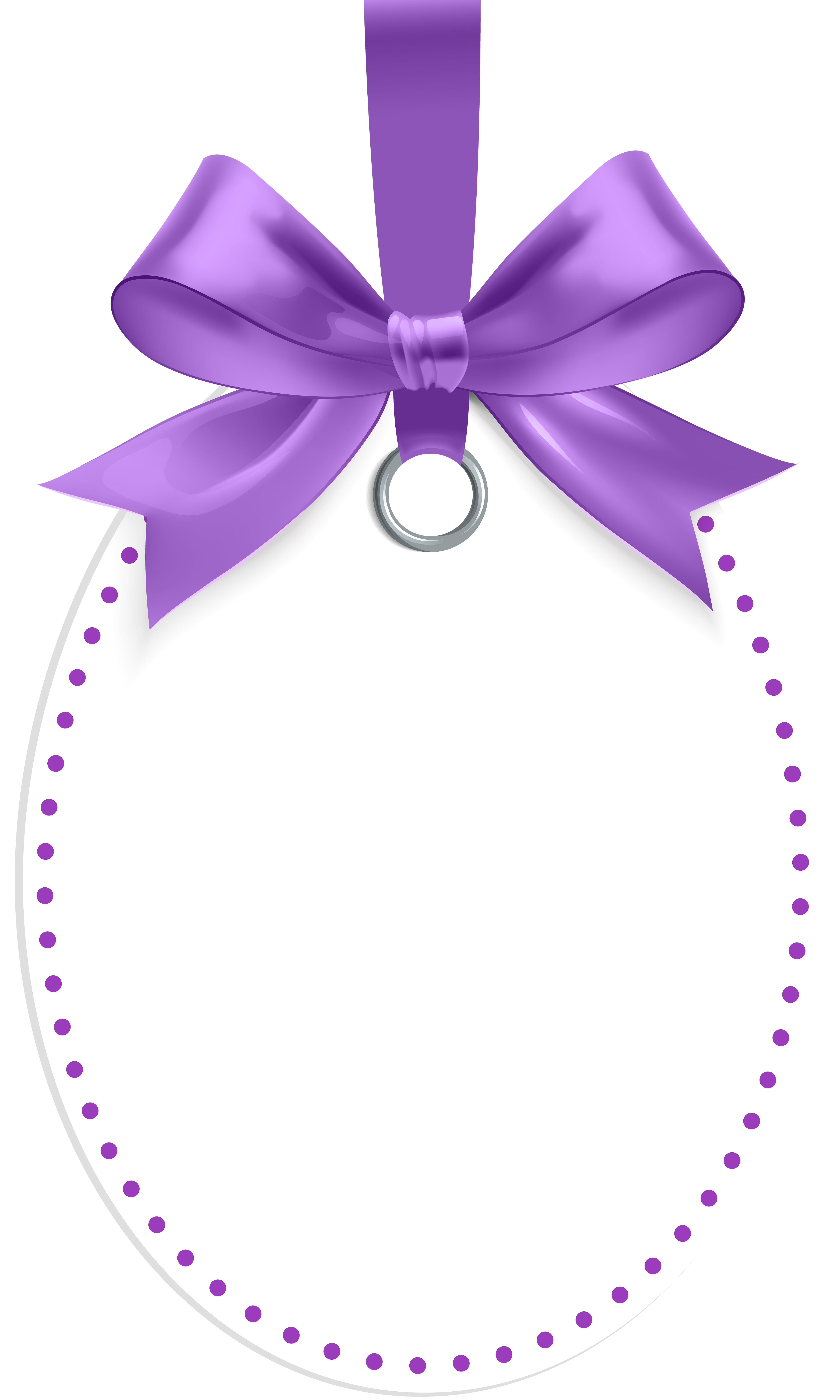 Label with bow template. Purple clipart summer