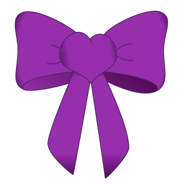 clipart bow purple thing