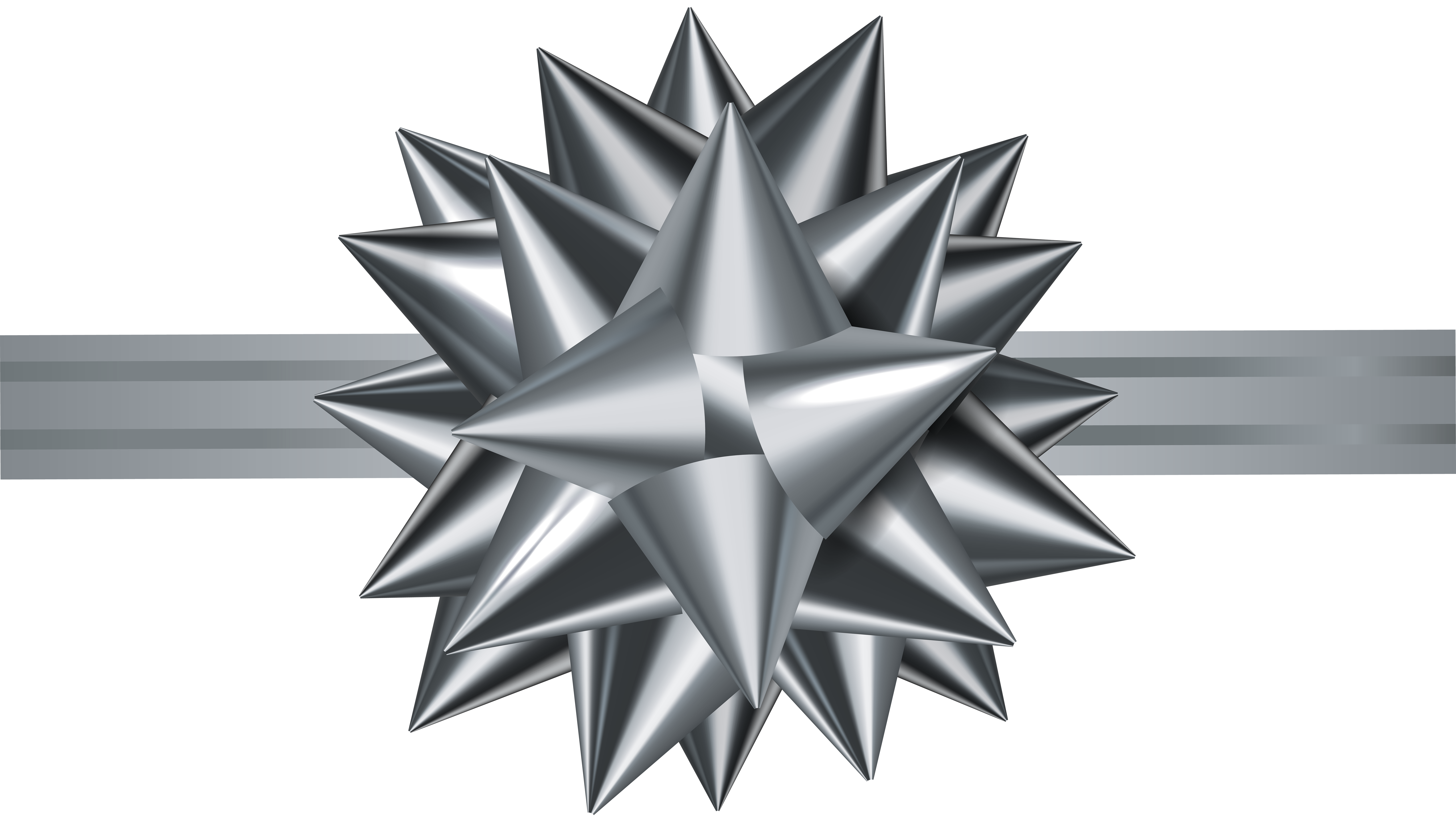 clipart bow silver