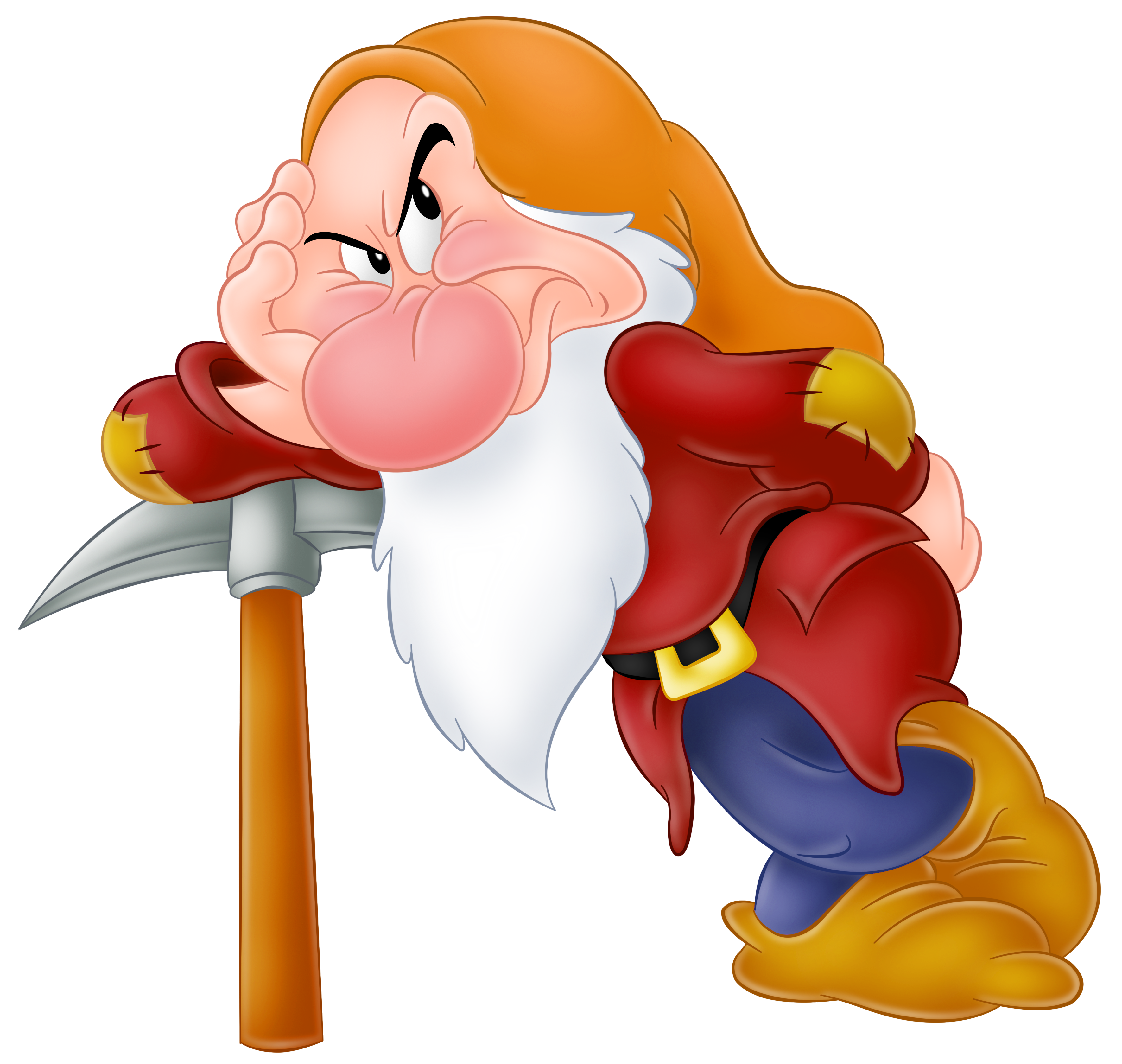 Clipart snow illustration. Grumpy white dwarf free