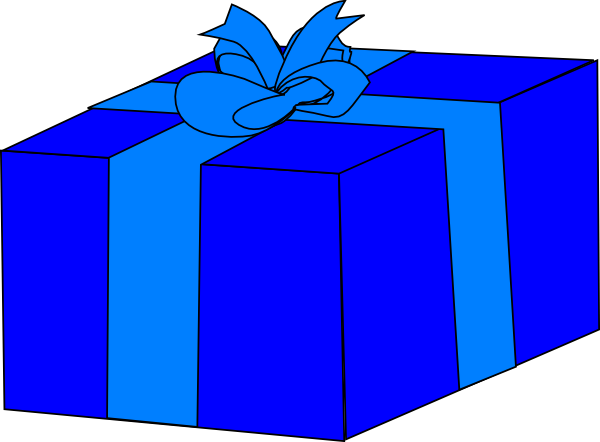 clipart box blue