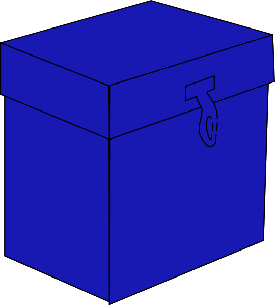 clipart box blue