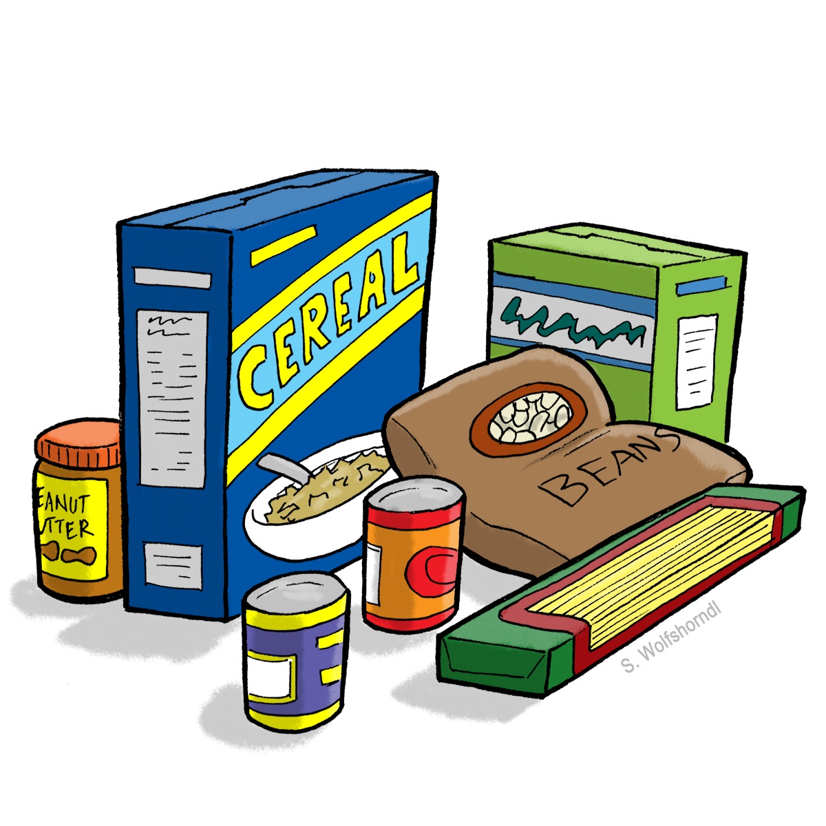 donation clipart can food