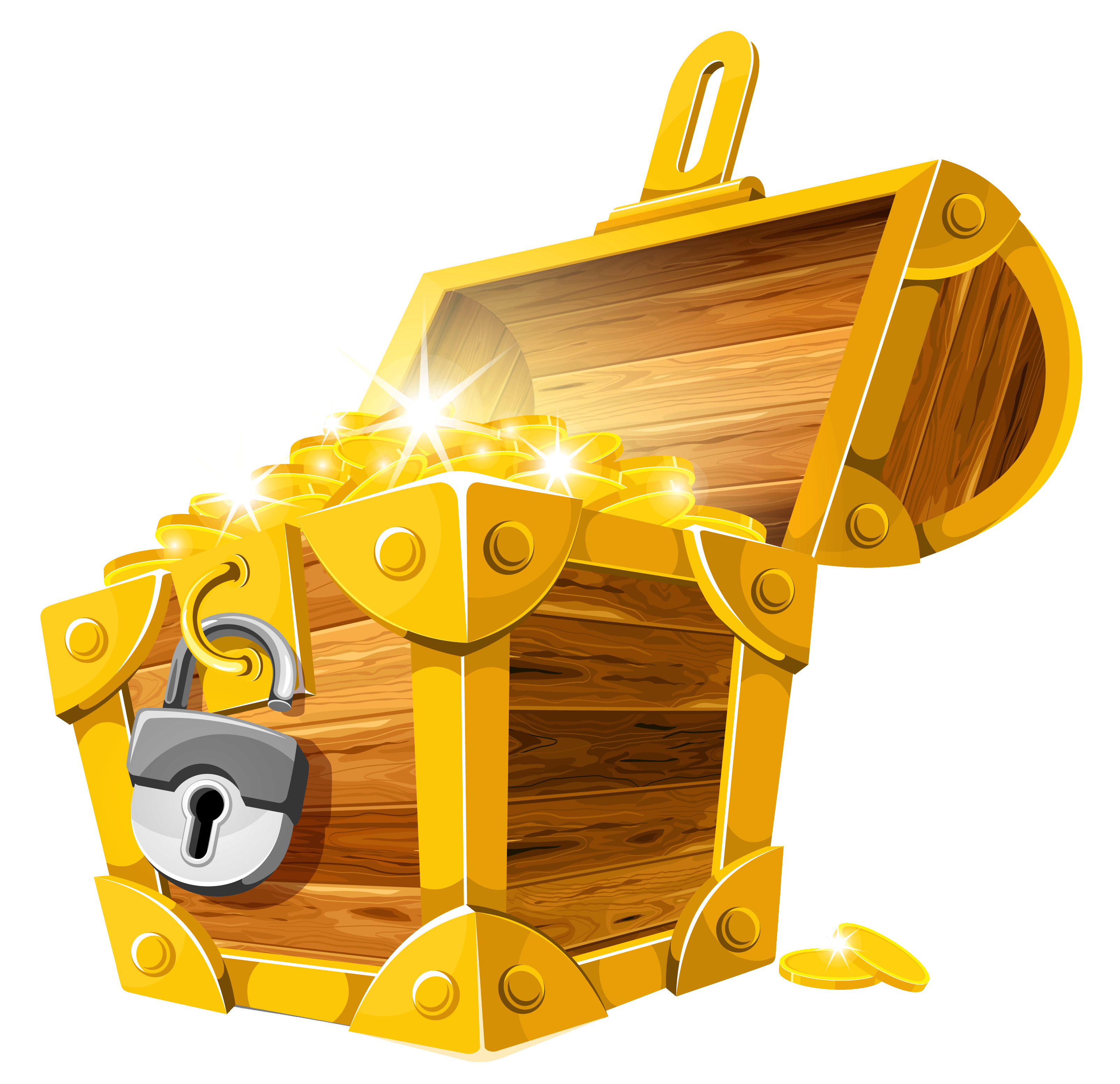 clipart key treasure chest