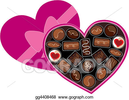 clipart box chocolates