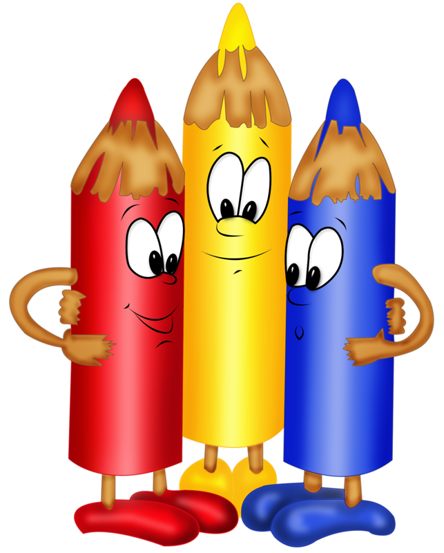 one clipart colored pencil