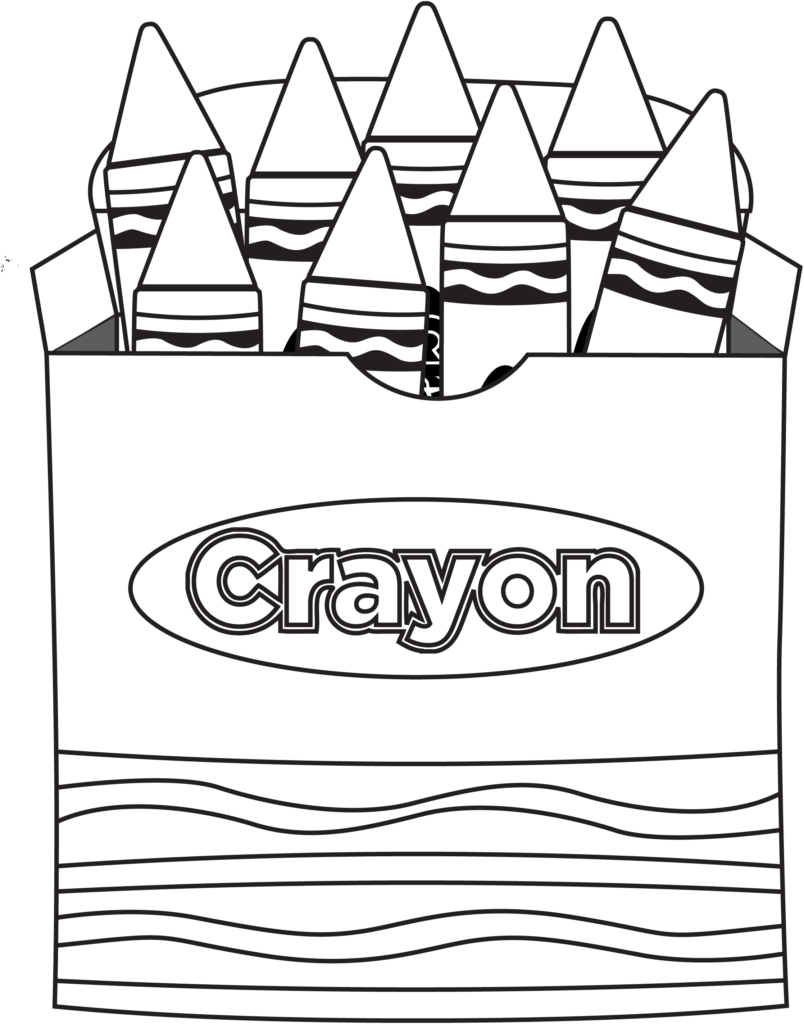 Page pencil and in. Crayons clipart colouring crayon