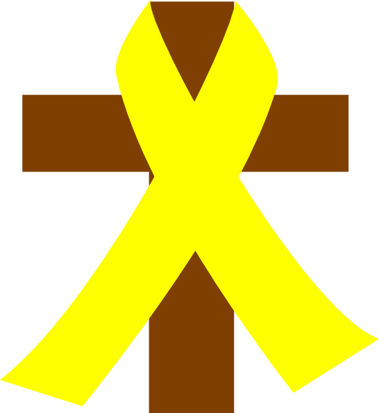 Empty tomb clipart cross. W yellow ribbon clip