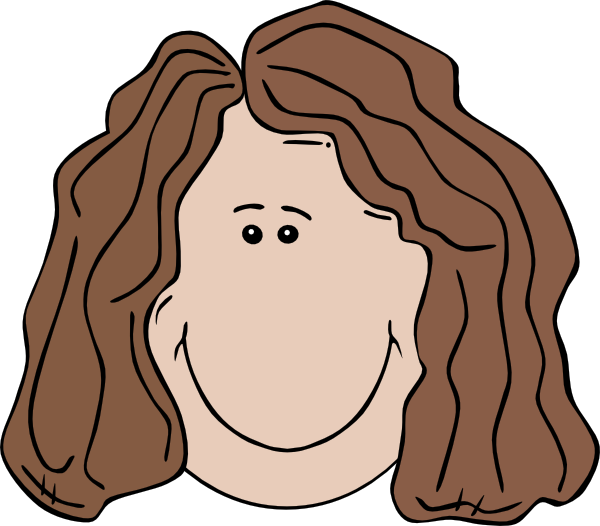 Woman clip art at. Excited clipart face