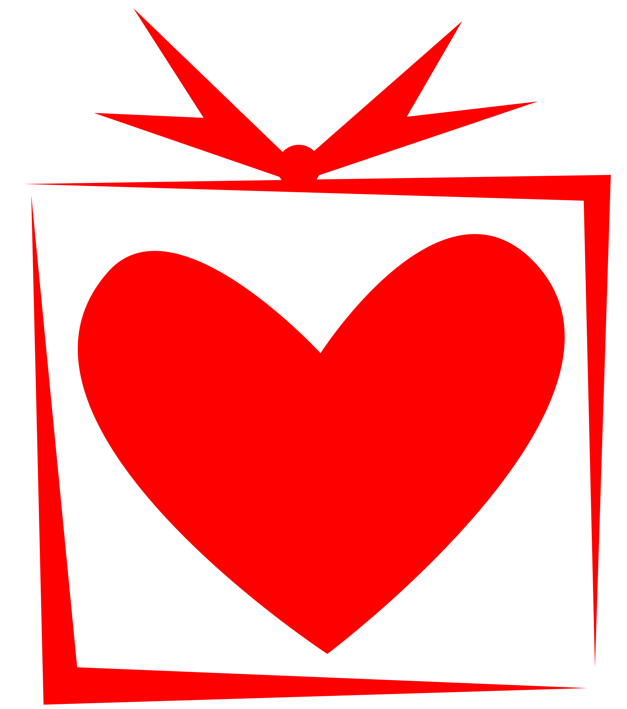 clipart box heart