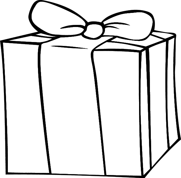 Clipart box outline.  collection of present