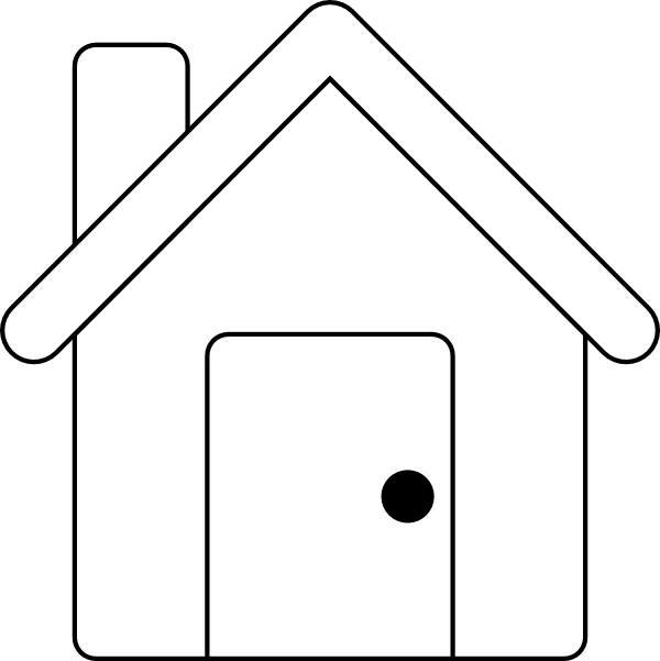 Clipart box outline. House clip art at