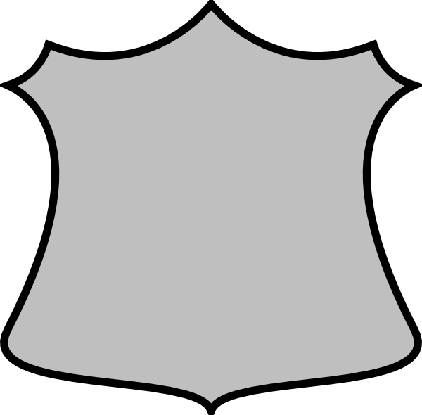 Clipart shield plain. A gray clip art