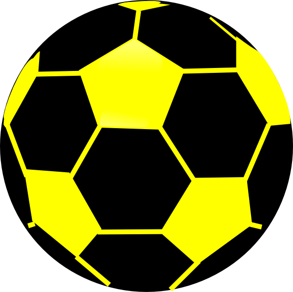 Black and yellow clip. Clipart box soccer ball