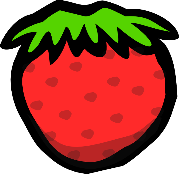Watermelon clipart gambar. Cartoon strawberry clip art