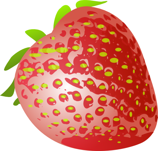number 4 clipart strawberry