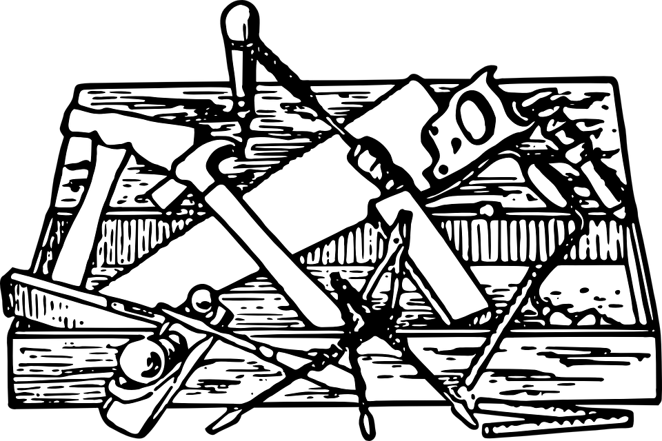 tool clipart black and white