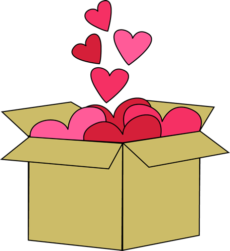 Of hearts clip art. Valentine clipart box