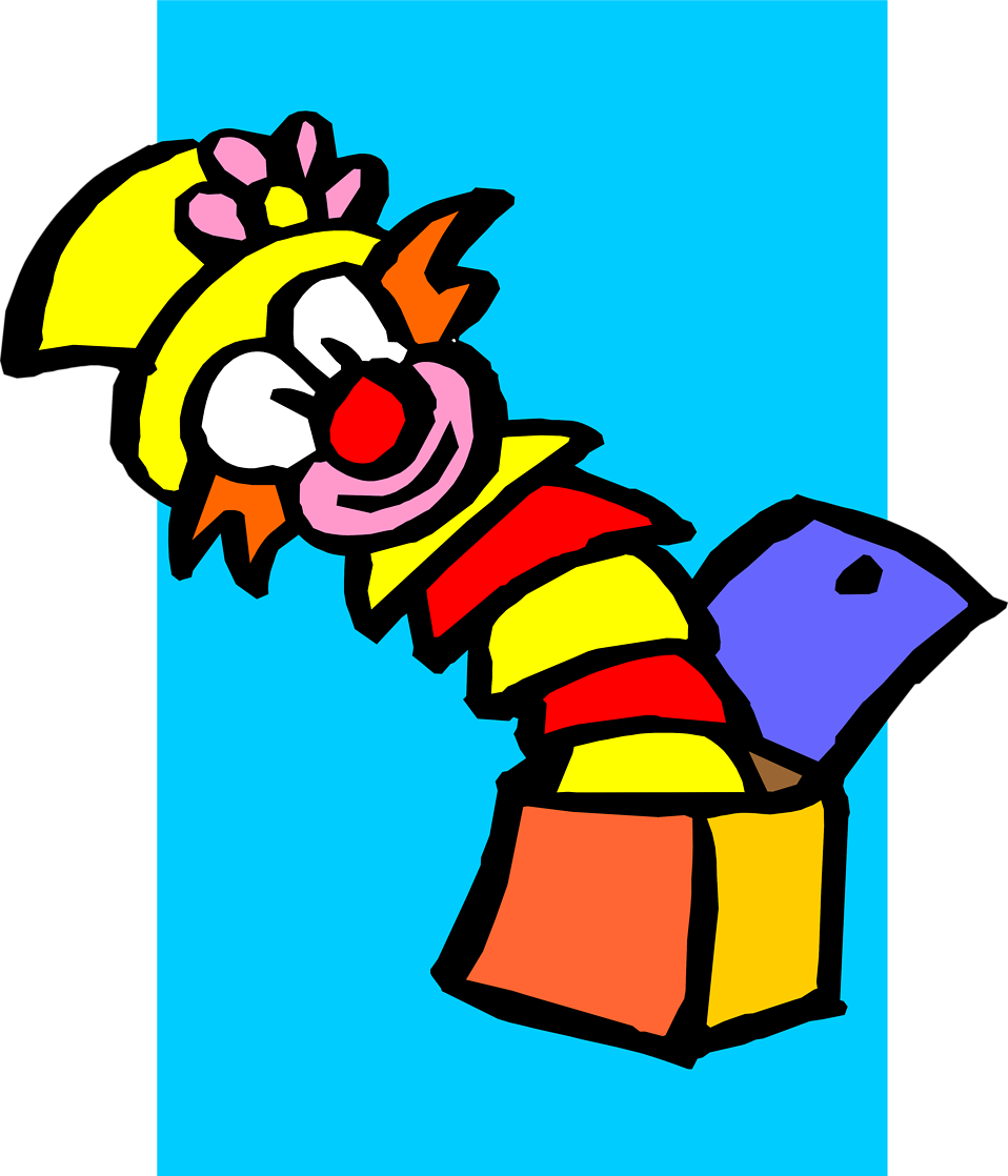 Jack in the box. Toy clipart illustration